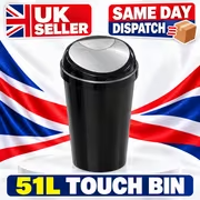 50L Push-Button Waste Bin with Easy-Open Lid