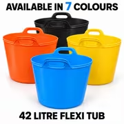 42L Heavy Duty Flexible Garden Tub with Handles