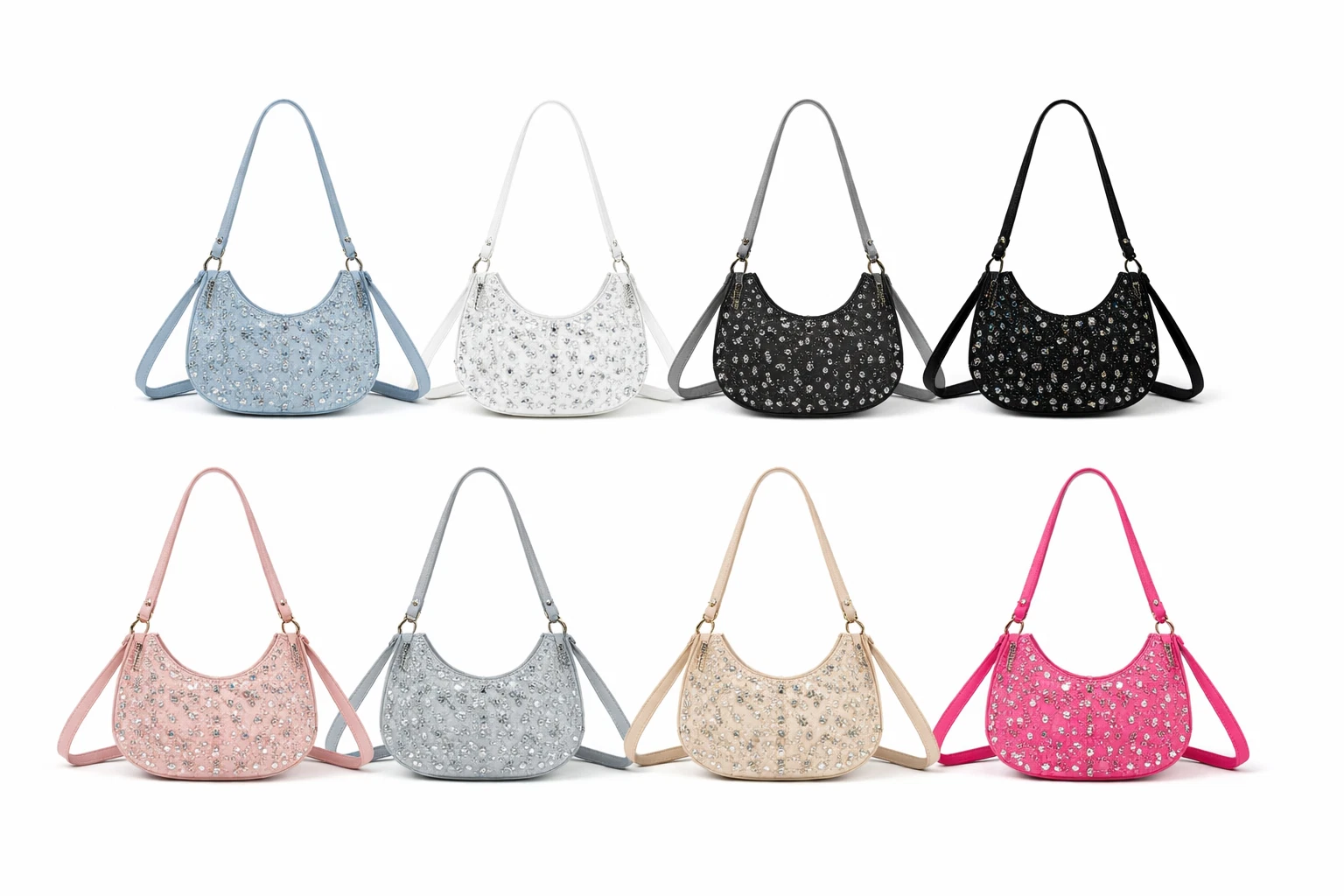 Ladies' Rhinestone Shoulder Bag - Y2K Mini Party Handbag, Sparkly Evening Purse