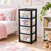 Plastic Storage Tower with Transparent Drawers