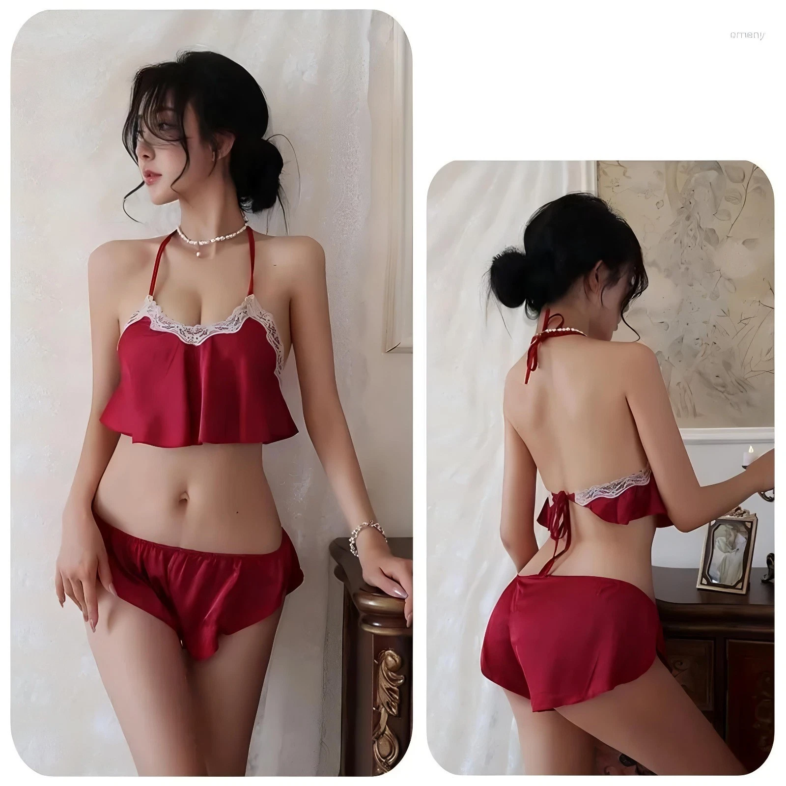 Women's Sexy Satin Nightwear - Soft Silk Pyjama Set