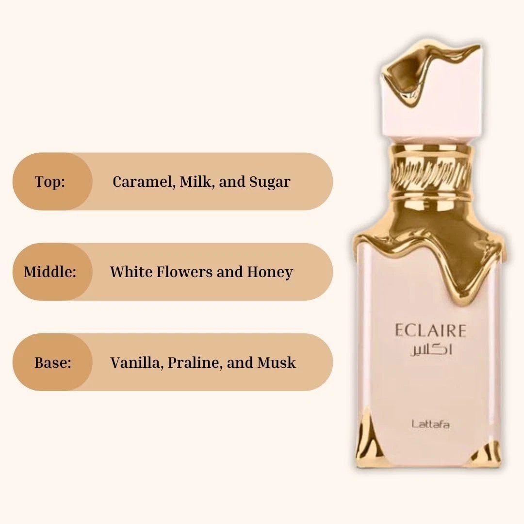 Lattafa Eclaire EDP Spray 100ml (3.4 oz) - Long Lasting & Enchanting Fragrance