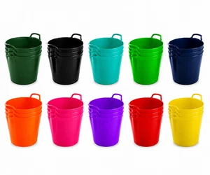 42L Flexi Tub Set of 3 - Heavy Duty Multi-Purpose Plastic Buckets